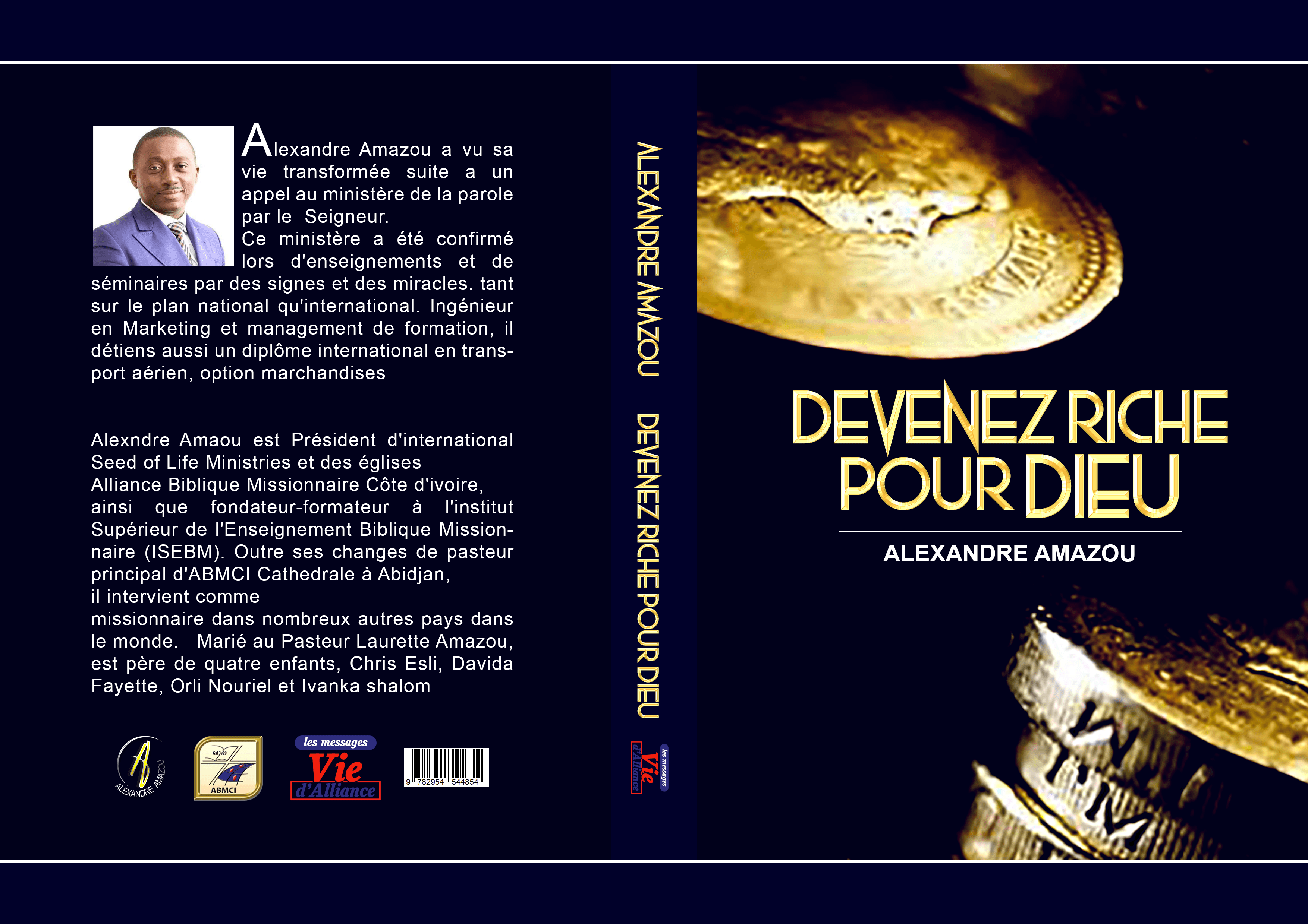Couverture du livre « Devenir riche pour Dieu » par Alexandre AMAZOU